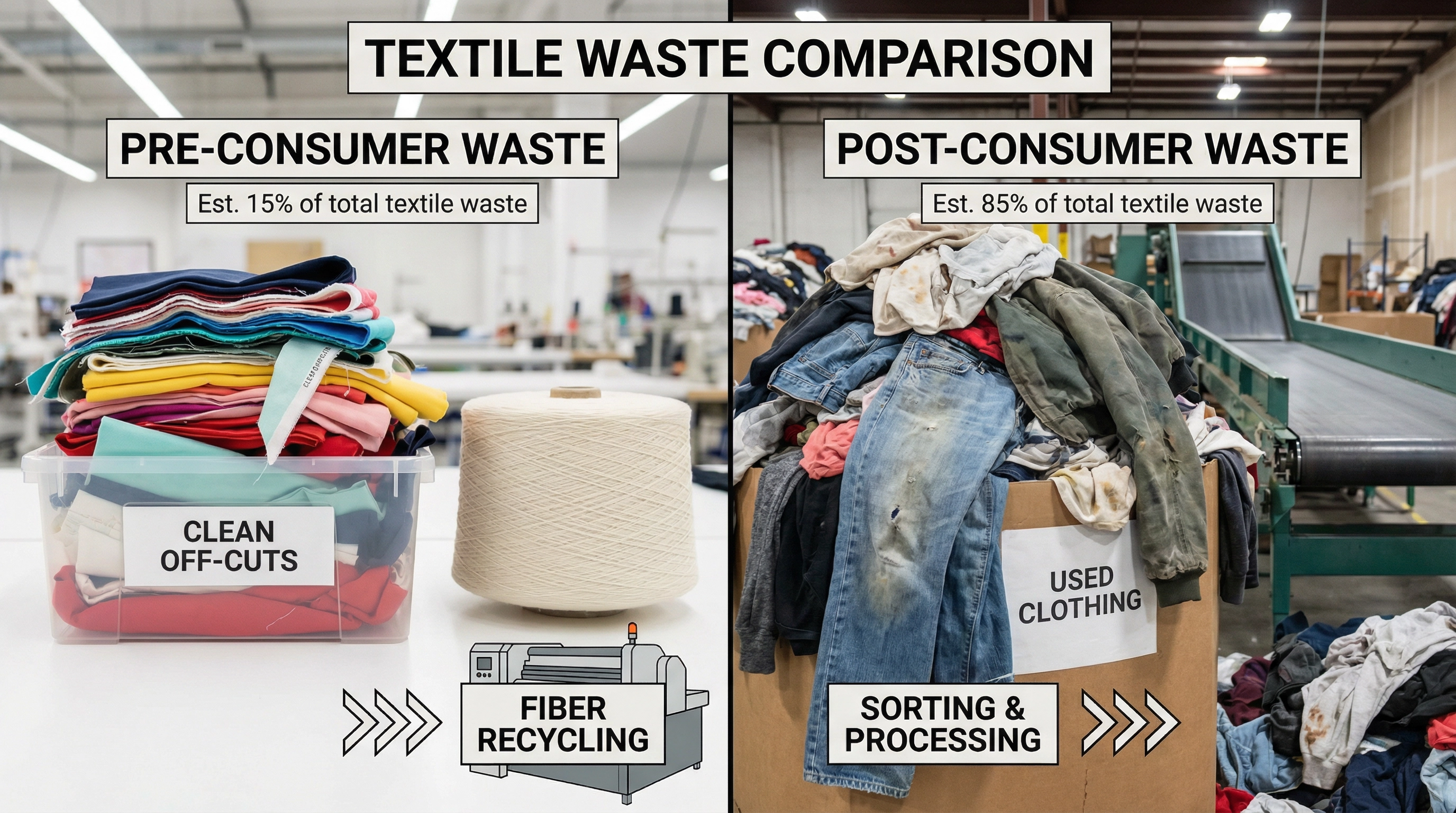 Residuos Pre-Consumo vs Post-Consumo: Guía Completa
